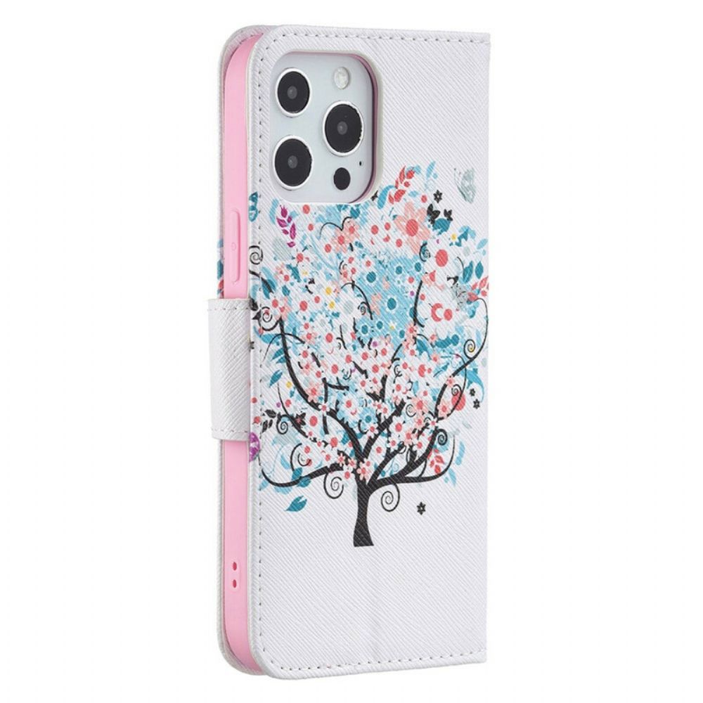 Folio-hoesje voor iPhone 13 Pro Max Bloemrijke Boom