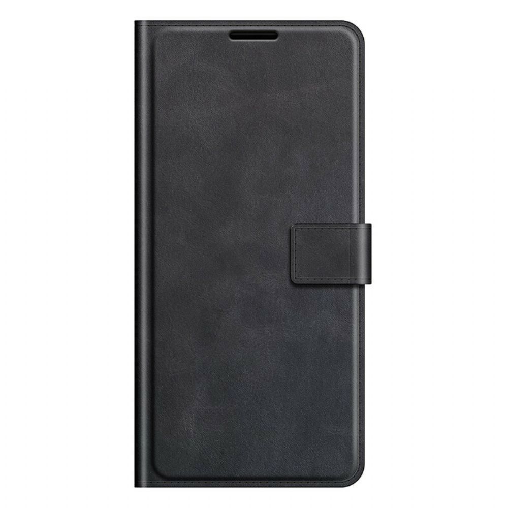 Folio-hoesje voor iPhone 13 Pro Max Extreem Slank Leereffect