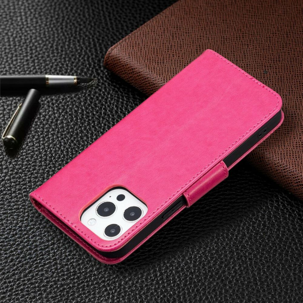 Folio-hoesje voor iPhone 13 Pro Max Flip Case Vlinders En Schuine Klep