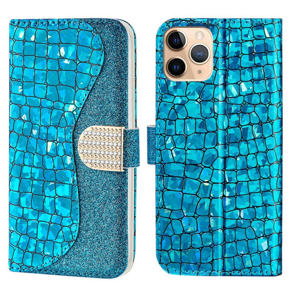 Folio-hoesje voor iPhone 13 Pro Max Kroon Diamanten