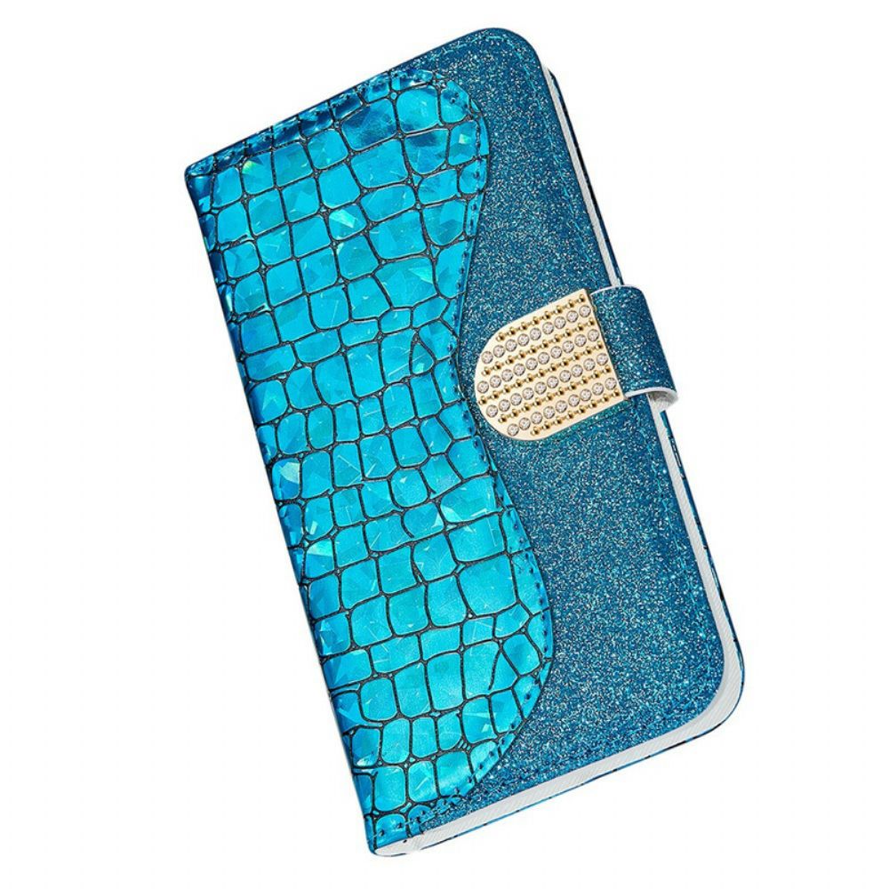 Folio-hoesje voor iPhone 13 Pro Max Kroon Diamanten