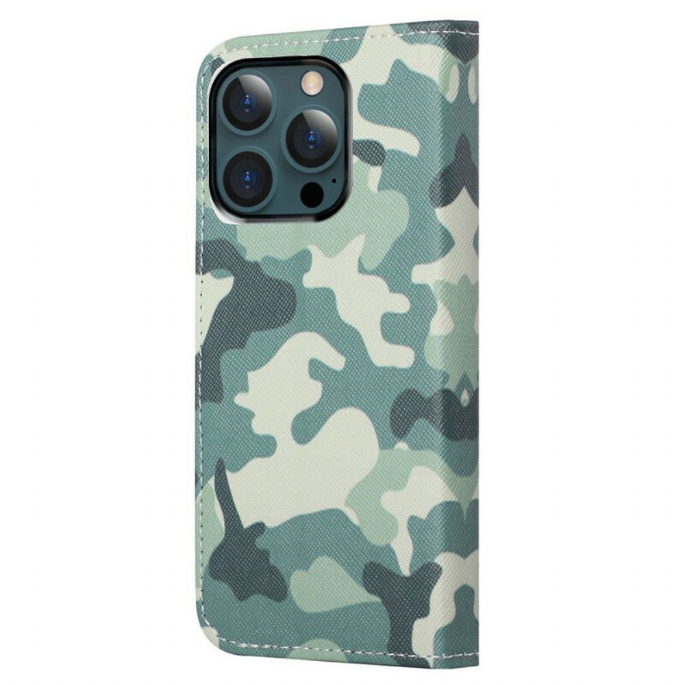 Folio-hoesje voor iPhone 13 Pro Max Militaire Camouflage