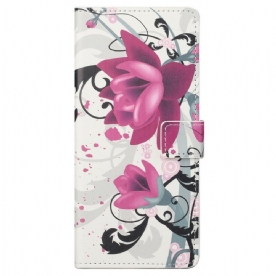 Folio-hoesje voor iPhone 13 Pro Max Tropische Bloemen