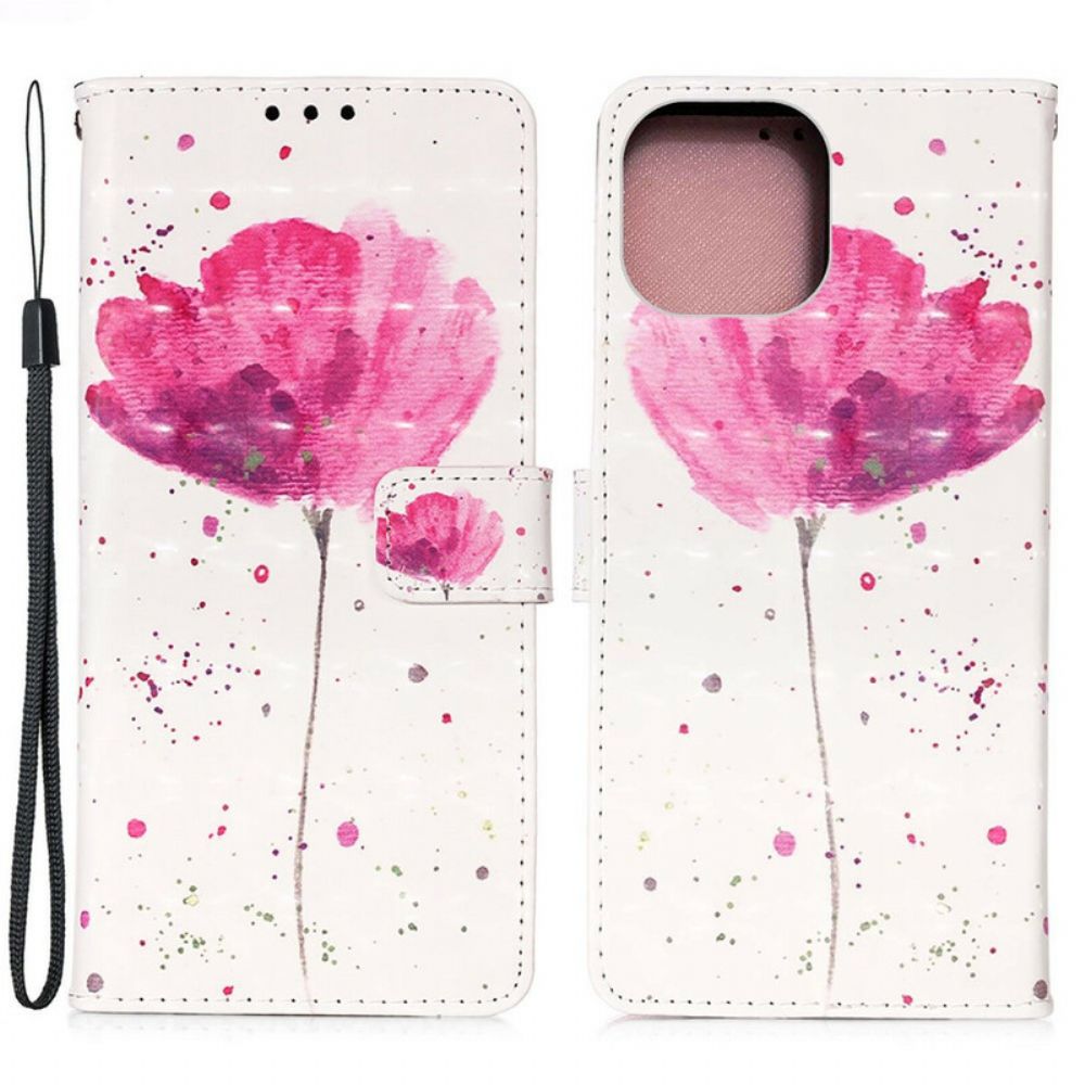 Hoesje Folio-hoesje voor iPhone 13 Pro Max Aquarel Halster