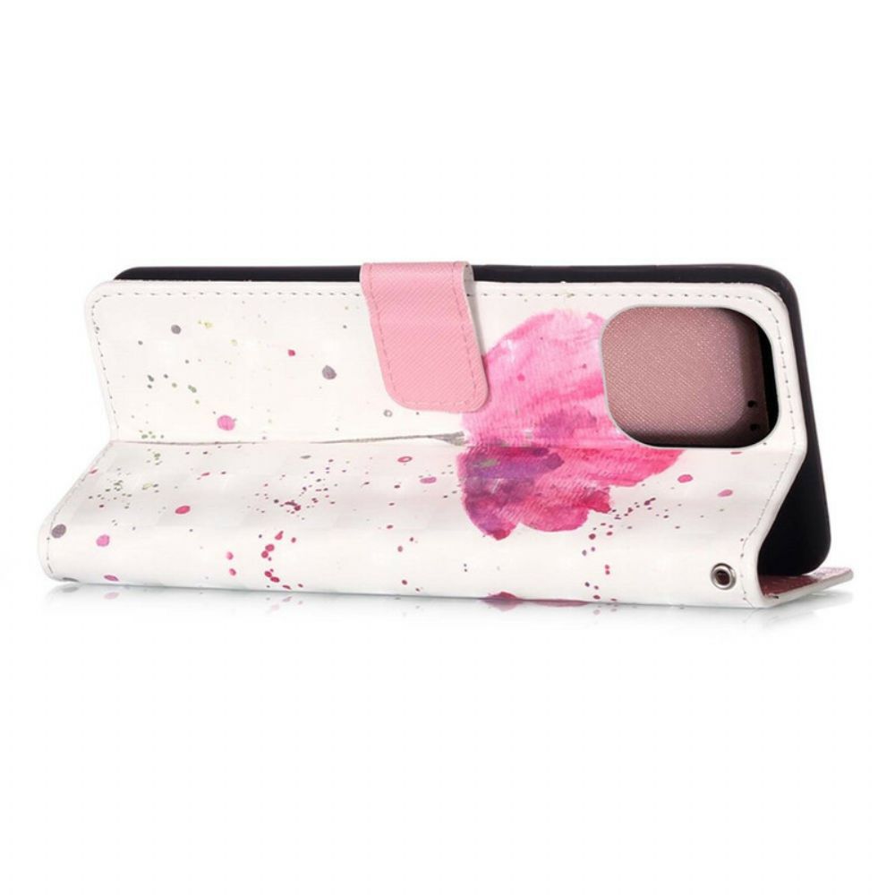 Hoesje Folio-hoesje voor iPhone 13 Pro Max Aquarel Halster