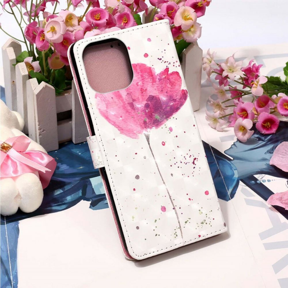 Hoesje Folio-hoesje voor iPhone 13 Pro Max Aquarel Halster