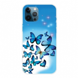 Hoesje voor iPhone 13 Pro Max Blauwe Vlinders