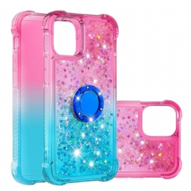 Hoesje voor iPhone 13 Pro Max Glitter Ring-ondersteuning