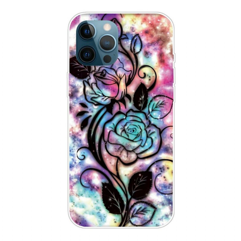 Hoesje voor iPhone 13 Pro Max Grafische Bloem