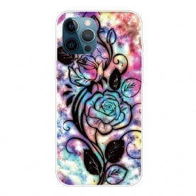 Hoesje voor iPhone 13 Pro Max Grafische Bloem