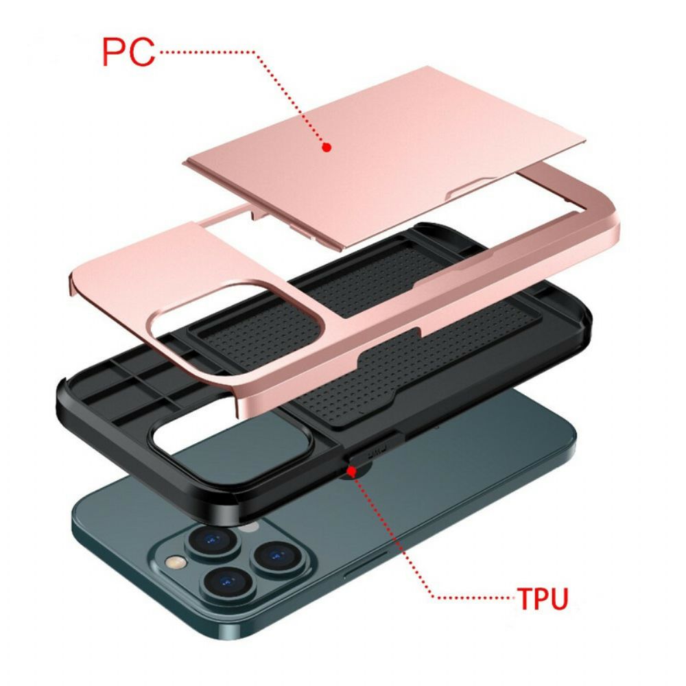 Hoesje voor iPhone 13 Pro Max Kaarthouder Met Rits