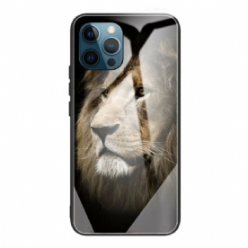 Hoesje voor iPhone 13 Pro Max Leeuwenkop Gehard Glas