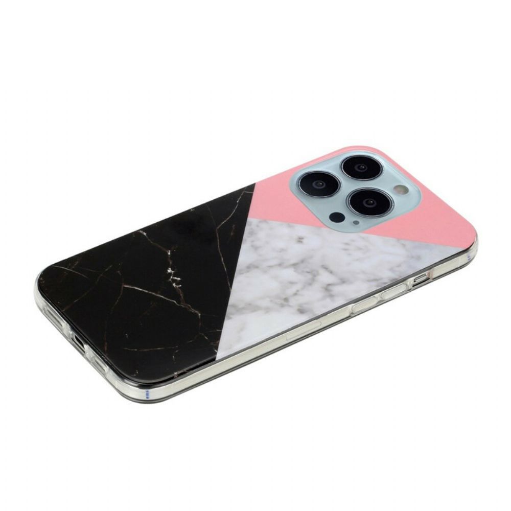 Hoesje voor iPhone 13 Pro Max Marmeren Geometrieën