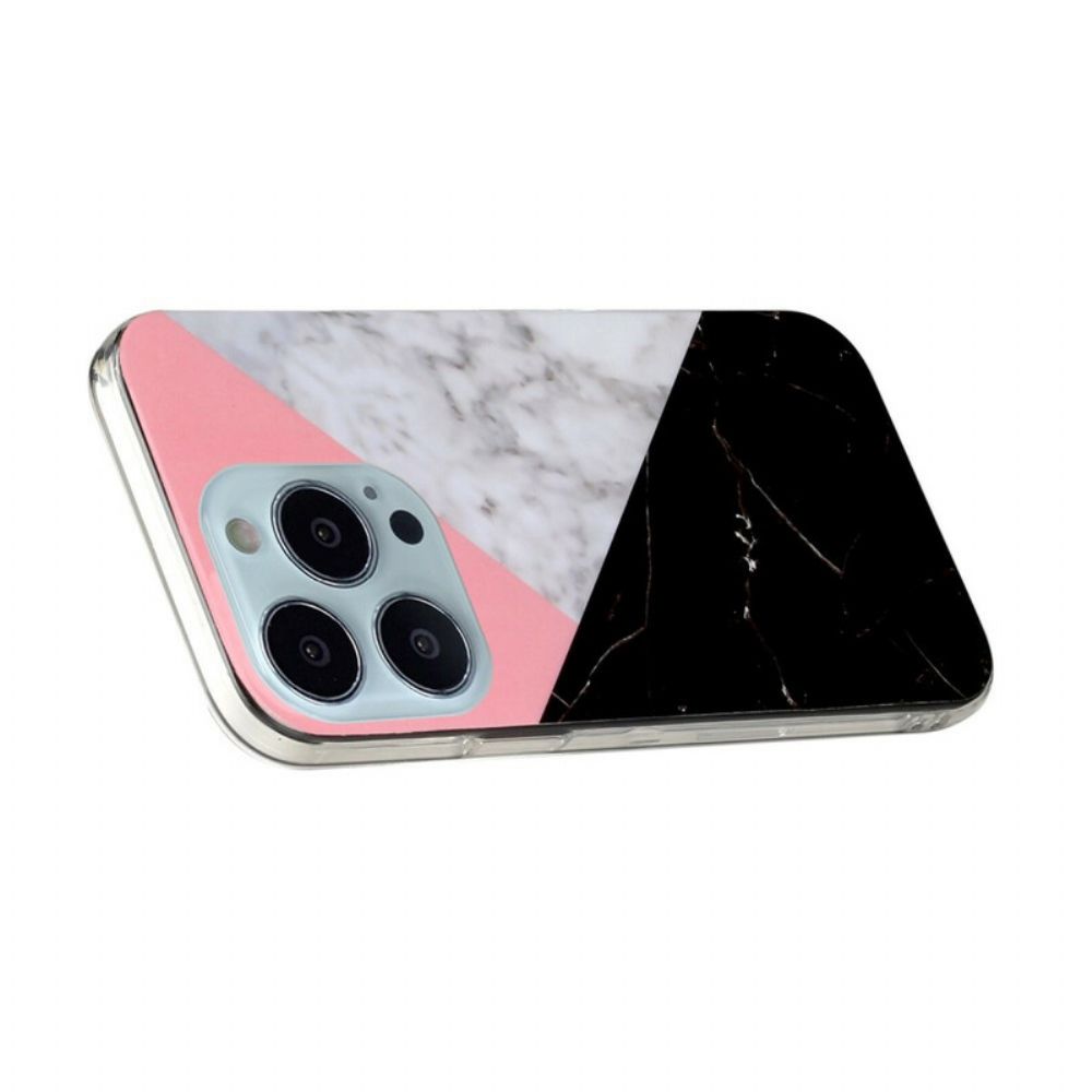 Hoesje voor iPhone 13 Pro Max Marmeren Geometrieën