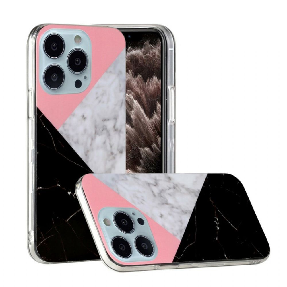 Hoesje voor iPhone 13 Pro Max Marmeren Geometrieën