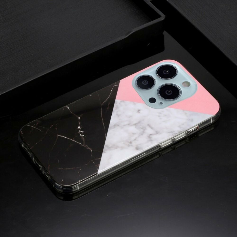 Hoesje voor iPhone 13 Pro Max Marmeren Geometrieën