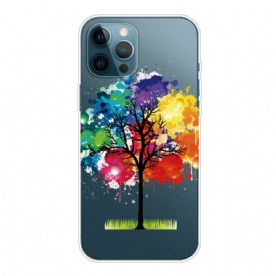 Hoesje voor iPhone 13 Pro Max Transparante Waterverfboom