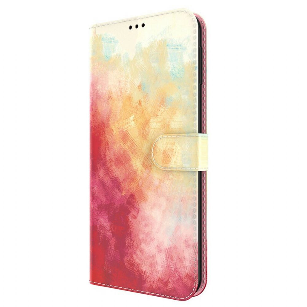 Leren Hoesje voor iPhone 13 Pro Max Aquarel