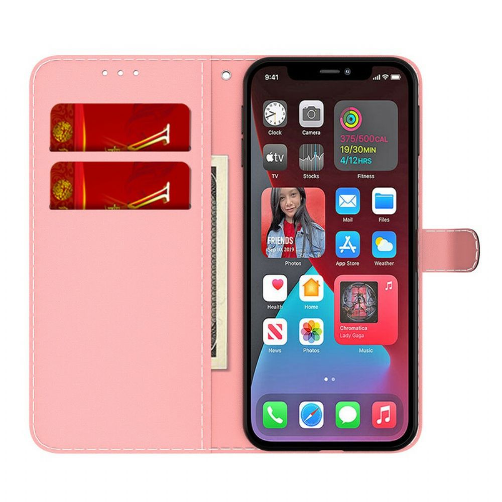 Leren Hoesje voor iPhone 13 Pro Max Aquarel