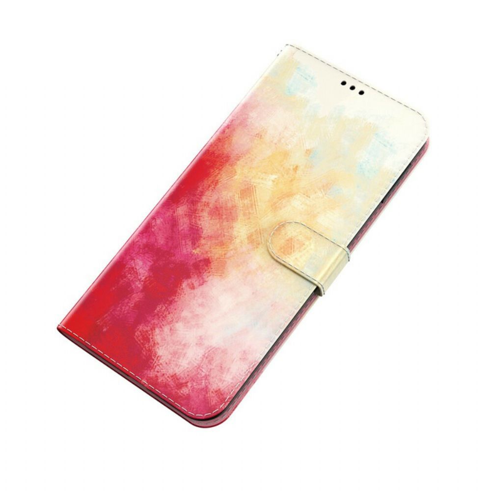 Leren Hoesje voor iPhone 13 Pro Max Aquarel