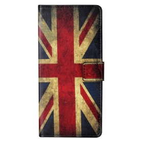 Leren Hoesje voor iPhone 13 Pro Max Engeland Vlag