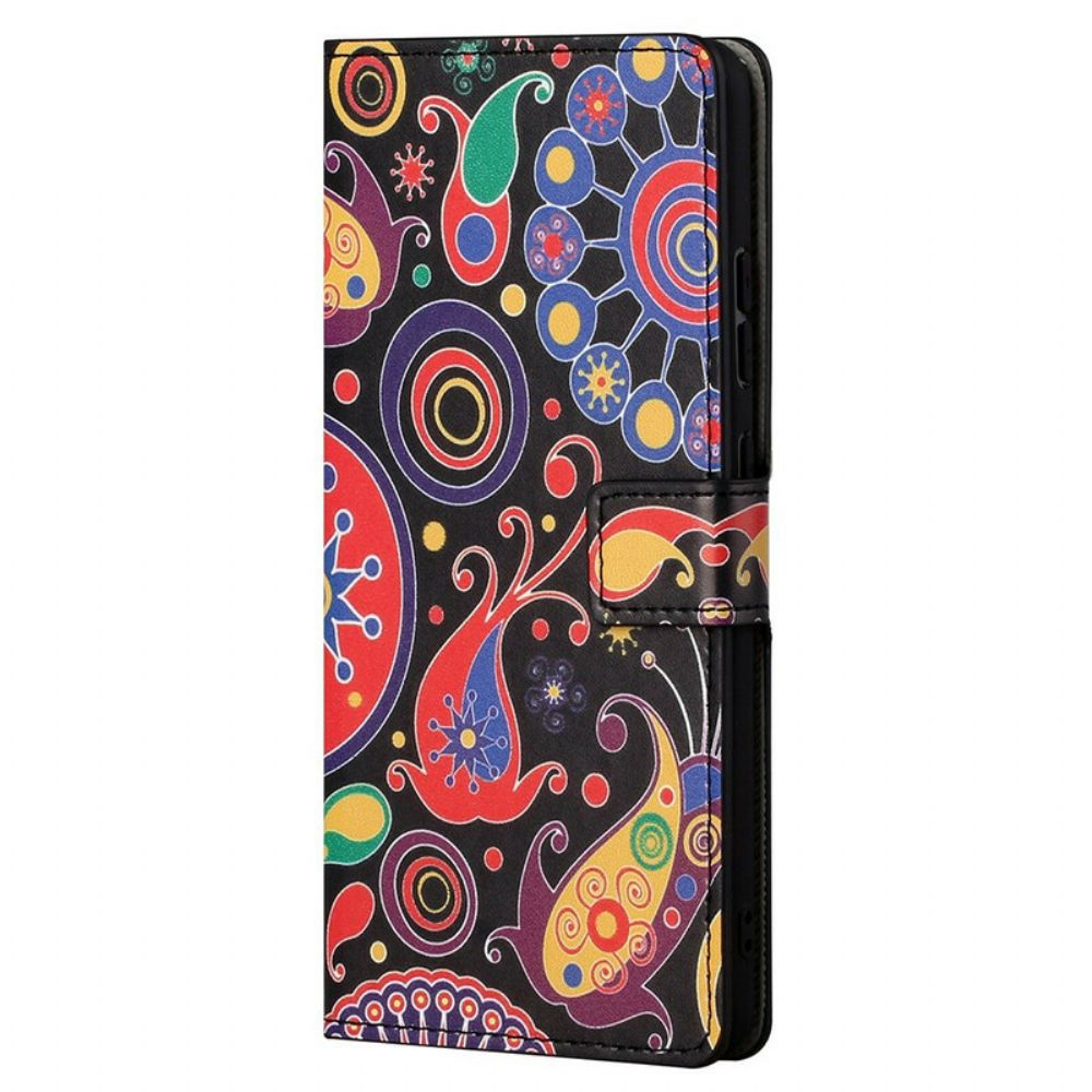 Leren Hoesje voor iPhone 13 Pro Max Galaxy-ontwerp