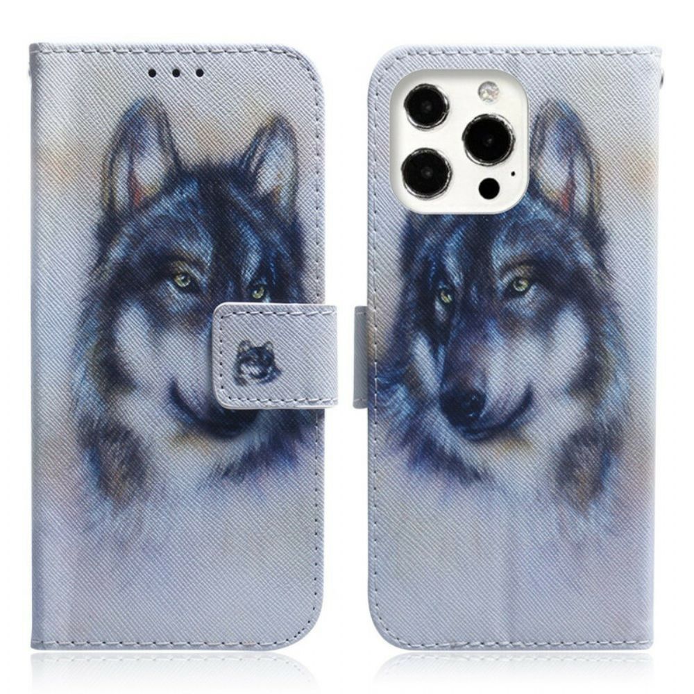 Leren Hoesje voor iPhone 13 Pro Max Hondsblik