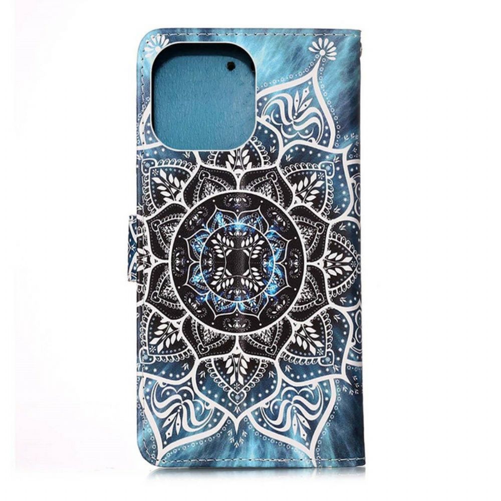 Leren Hoesje voor iPhone 13 Pro Max Mandala In De Lucht