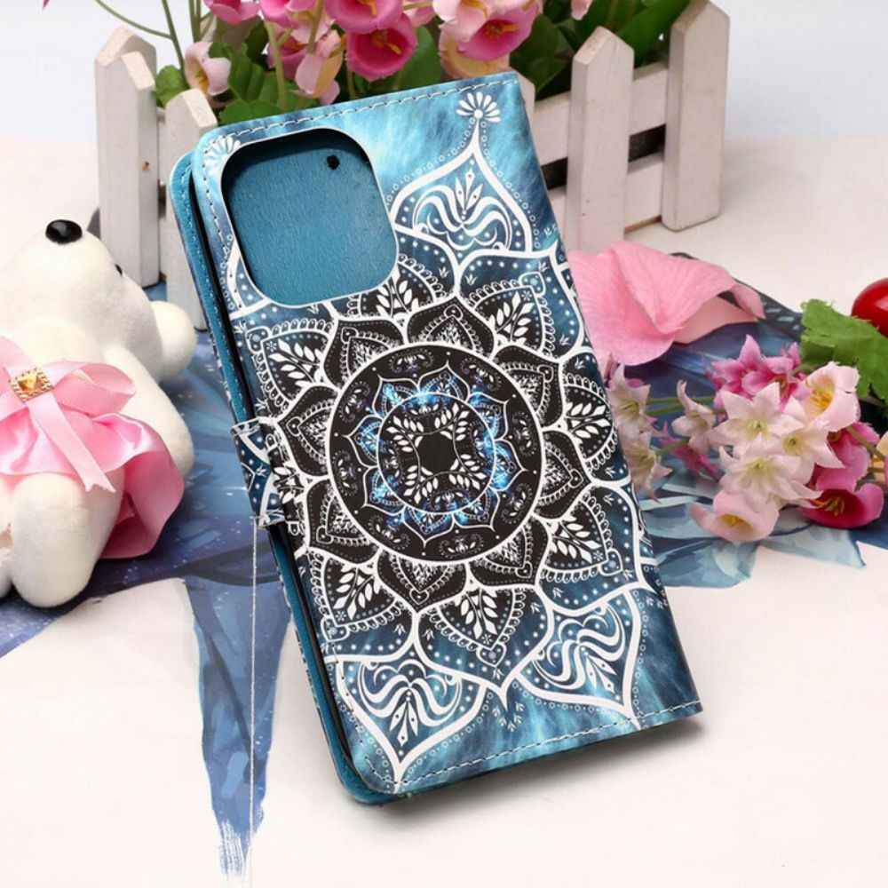 Leren Hoesje voor iPhone 13 Pro Max Mandala In De Lucht