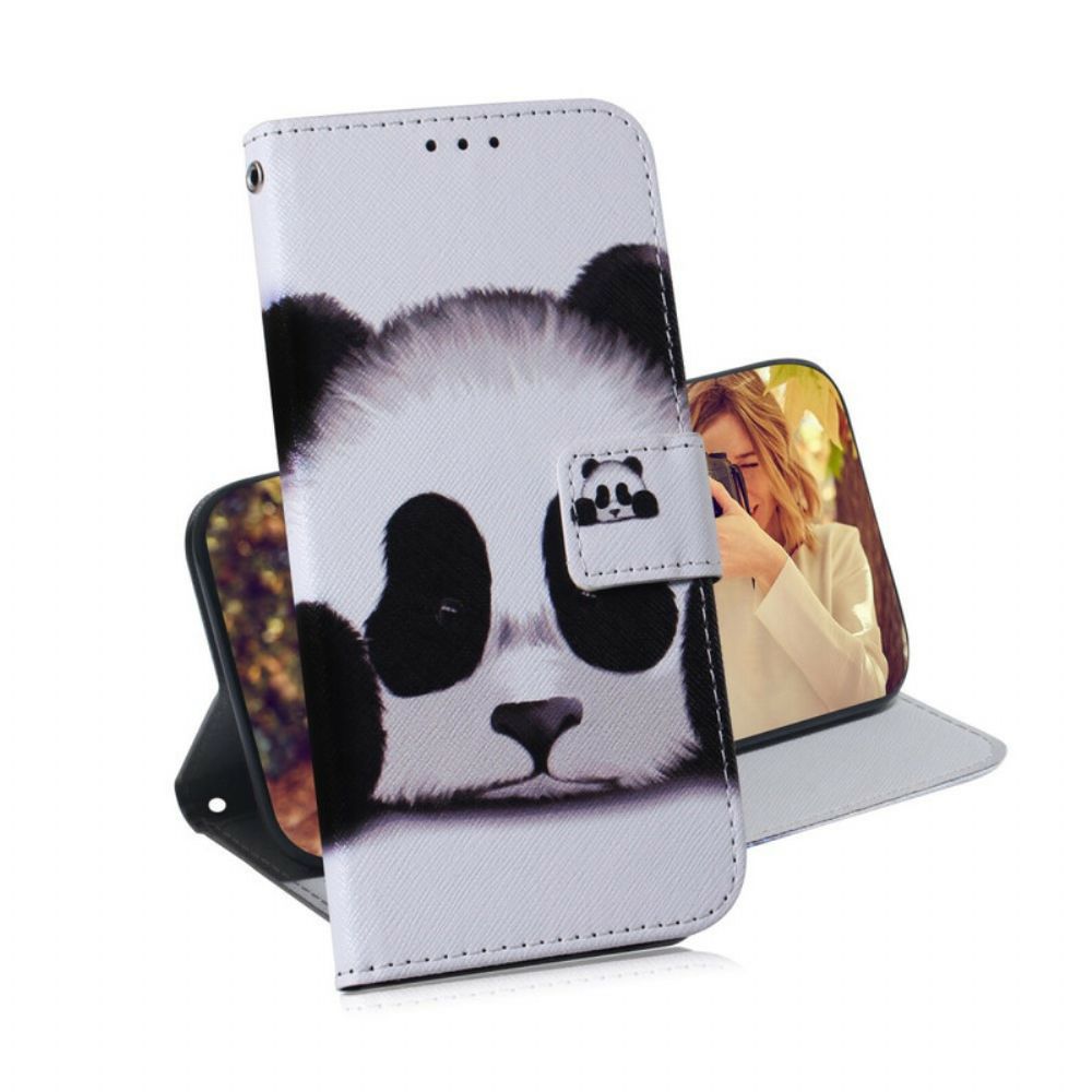 Leren Hoesje voor iPhone 13 Pro Max Pandagezicht