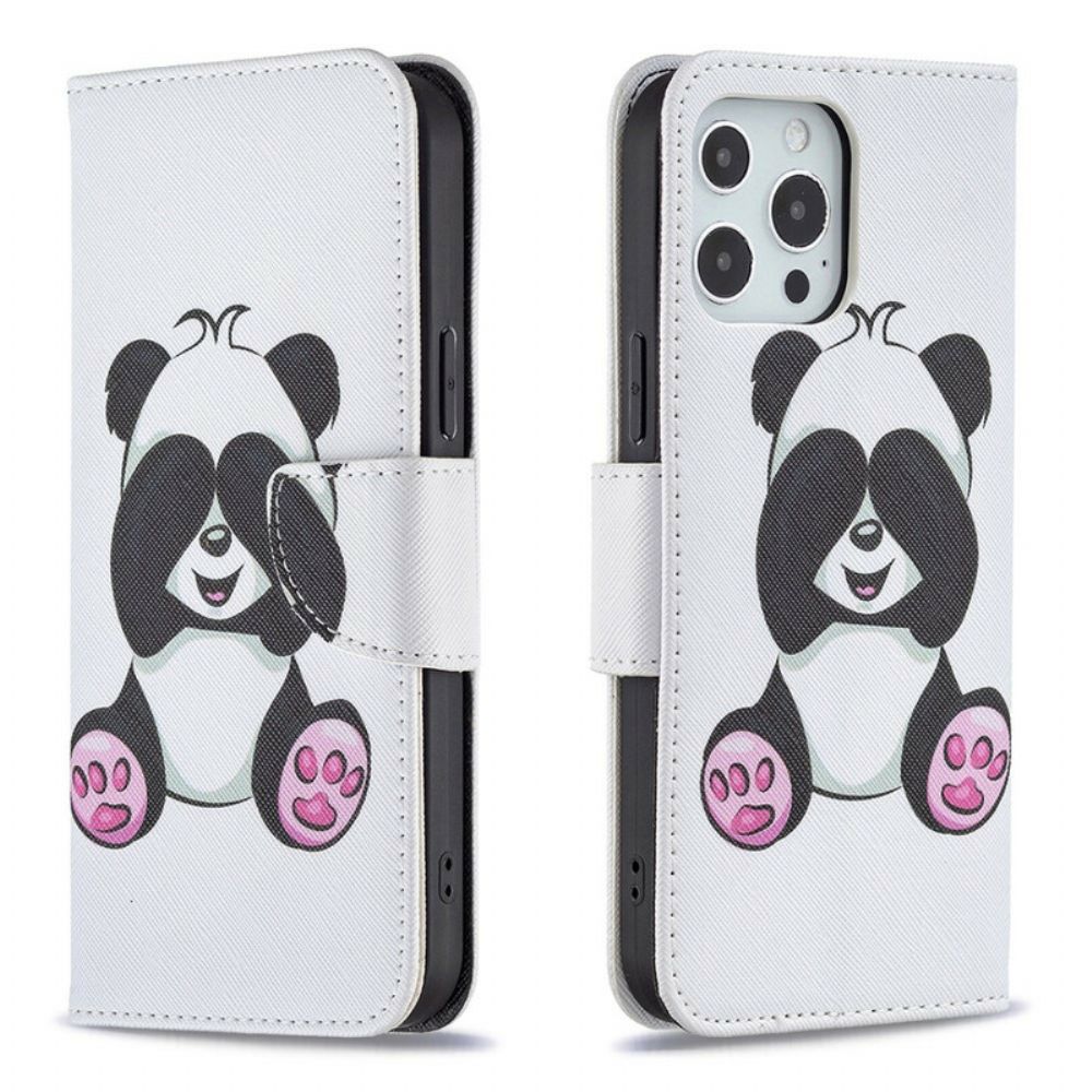 Leren Hoesje voor iPhone 13 Pro Max Pandaplezier