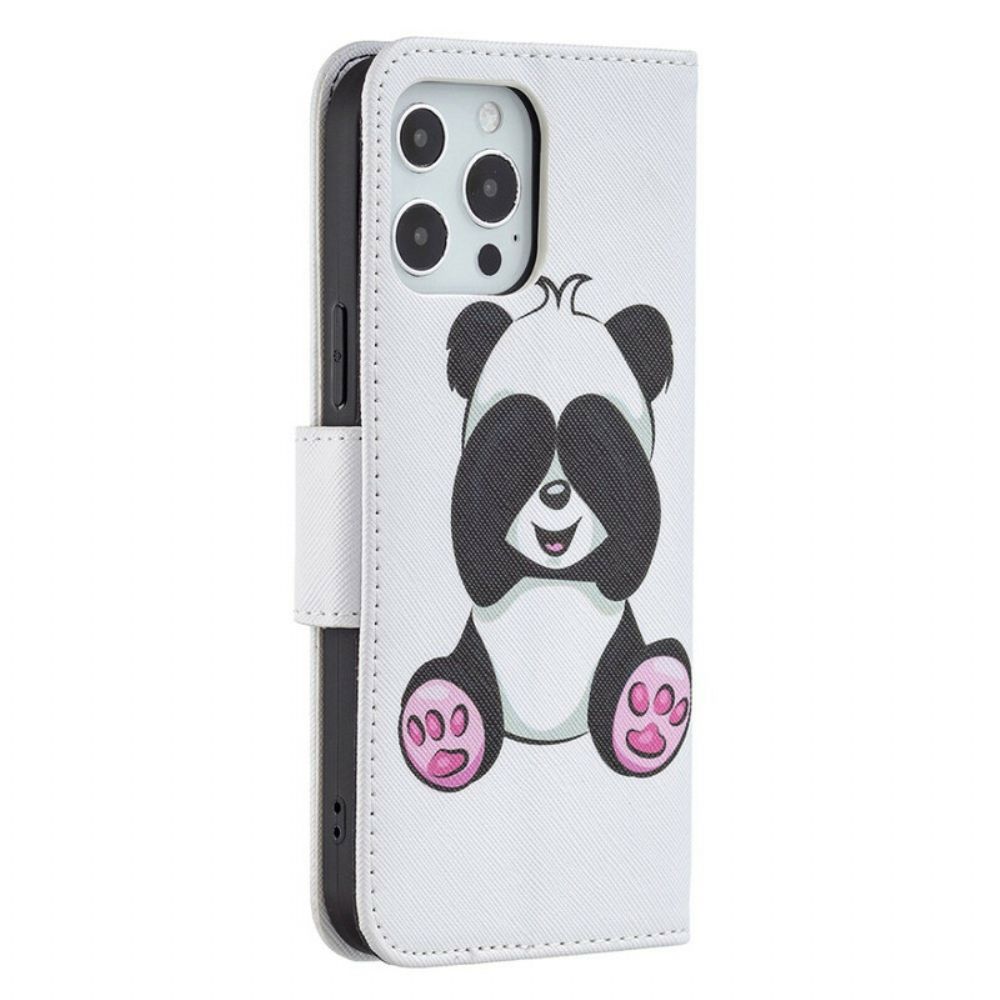 Leren Hoesje voor iPhone 13 Pro Max Pandaplezier