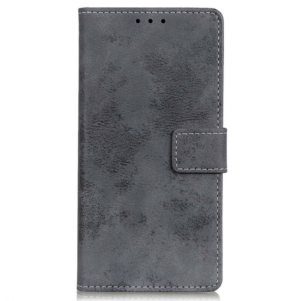 Leren Hoesje voor iPhone 13 Pro Max Vintage Leereffect