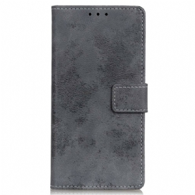 Leren Hoesje voor iPhone 13 Pro Max Vintage Leereffect