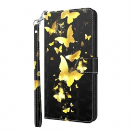 Leren Hoesje voor iPhone 13 Pro Max Vlinders