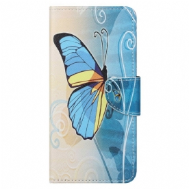 Leren Hoesje voor iPhone 13 Pro Max Vlinders