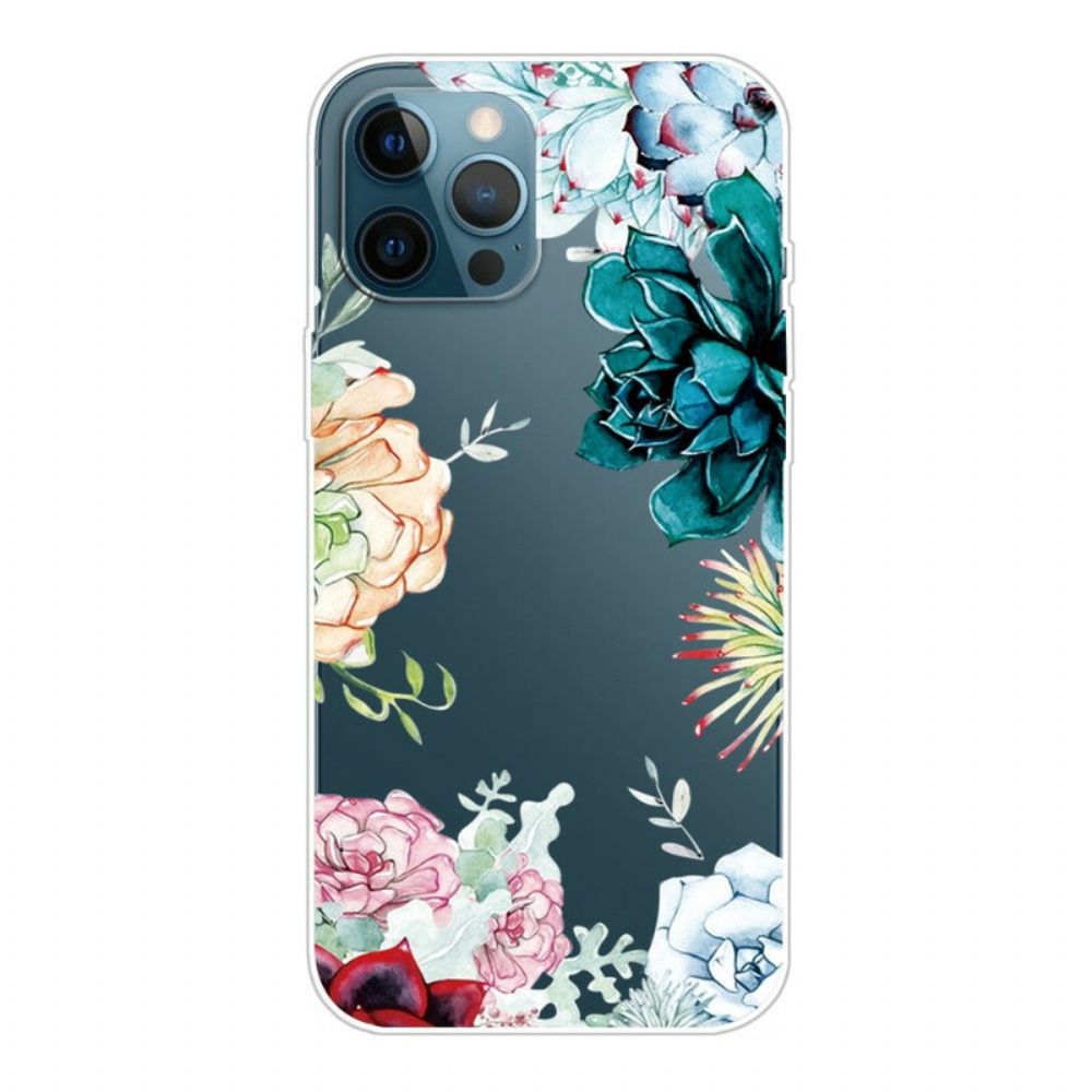 Telefoonhoesje voor iPhone 13 Pro Max Aquarel Bloemen