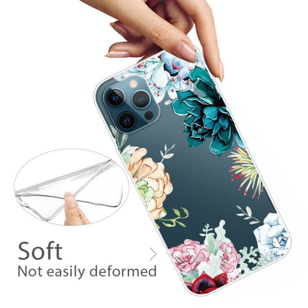 Telefoonhoesje voor iPhone 13 Pro Max Aquarel Bloemen