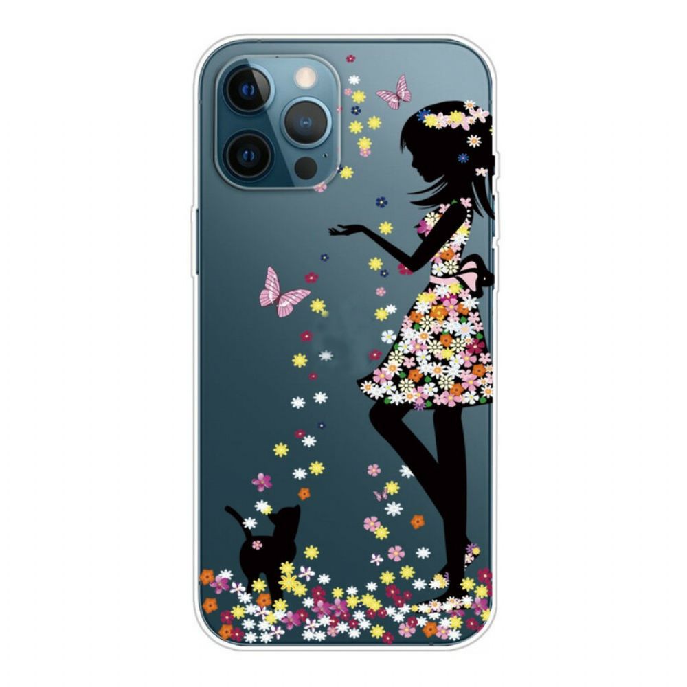 Telefoonhoesje voor iPhone 13 Pro Max Bloemenmeisje