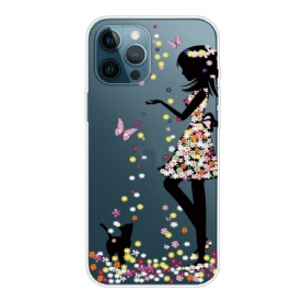 Telefoonhoesje voor iPhone 13 Pro Max Bloemenmeisje