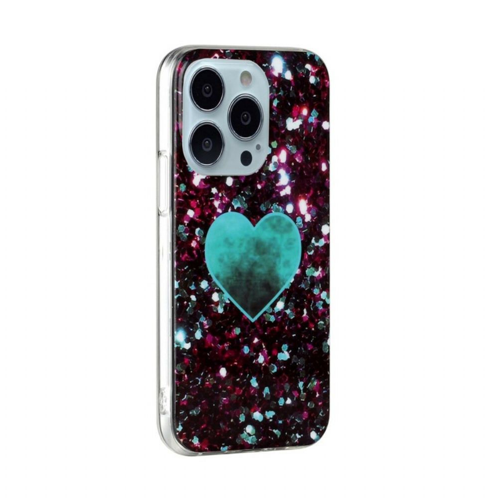 Telefoonhoesje voor iPhone 13 Pro Max Glitter Marmer