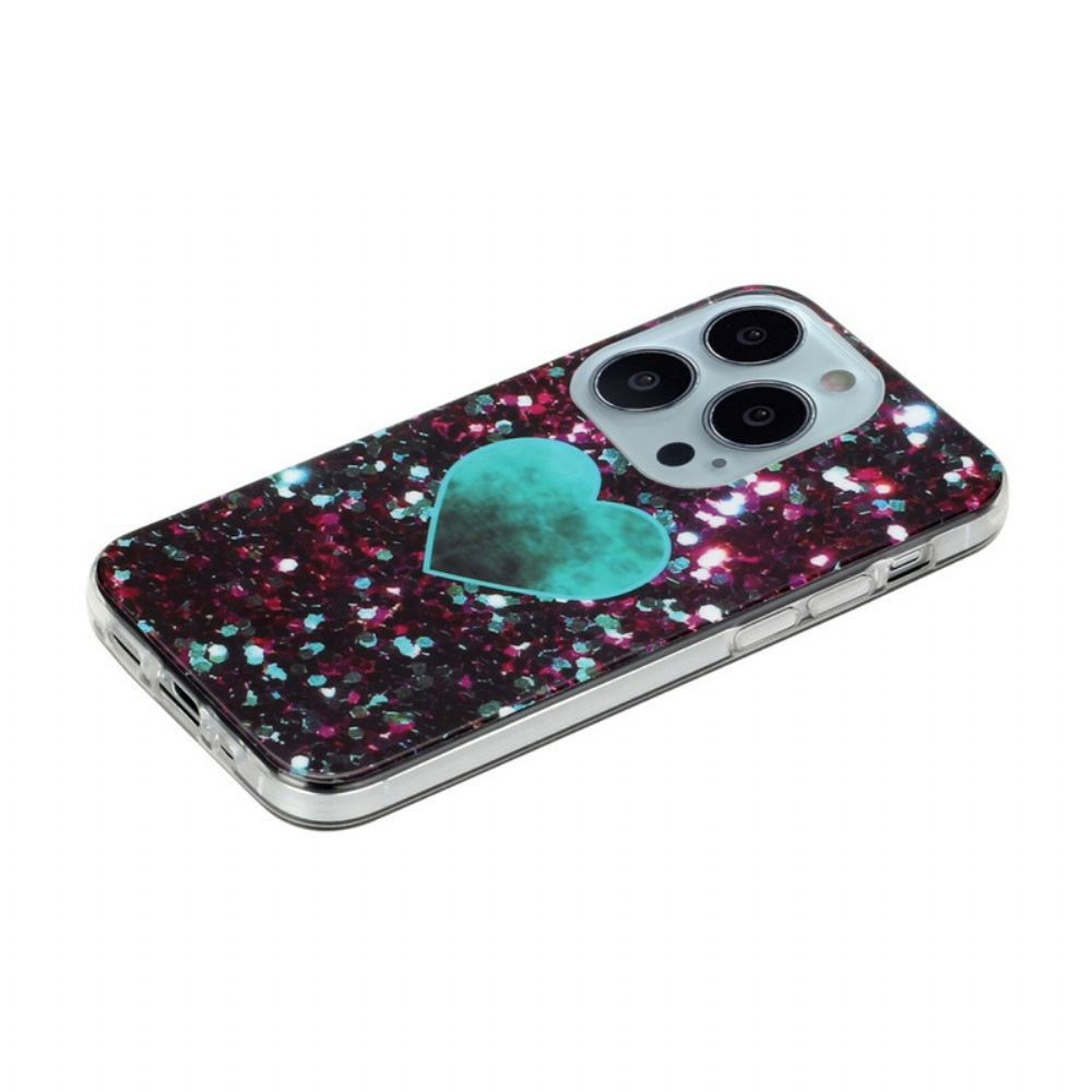 Telefoonhoesje voor iPhone 13 Pro Max Glitter Marmer