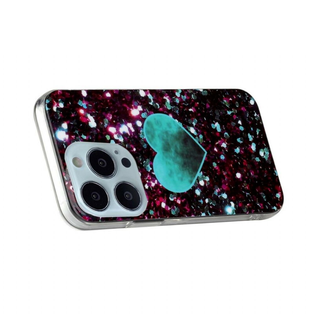 Telefoonhoesje voor iPhone 13 Pro Max Glitter Marmer