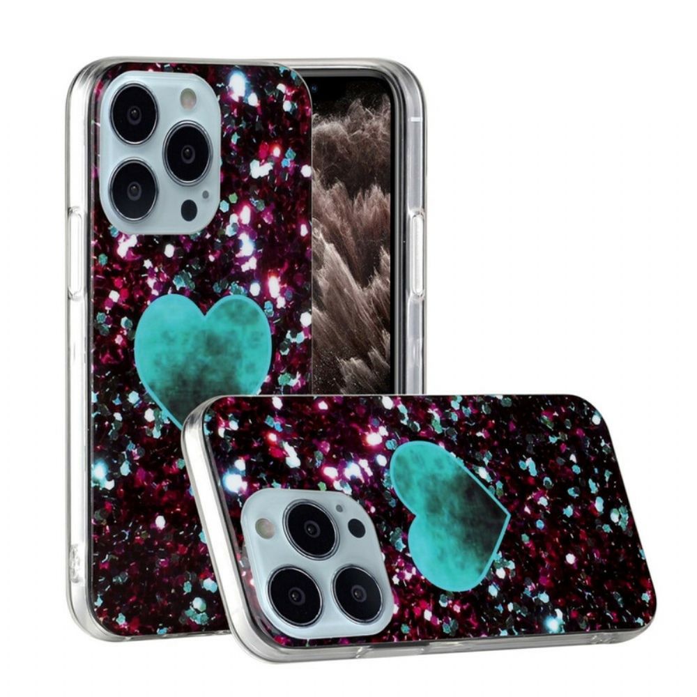 Telefoonhoesje voor iPhone 13 Pro Max Glitter Marmer