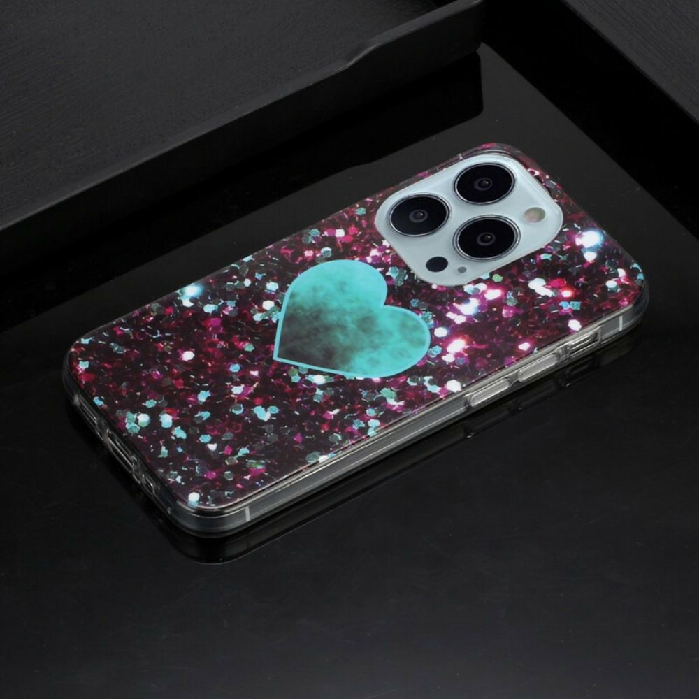 Telefoonhoesje voor iPhone 13 Pro Max Glitter Marmer