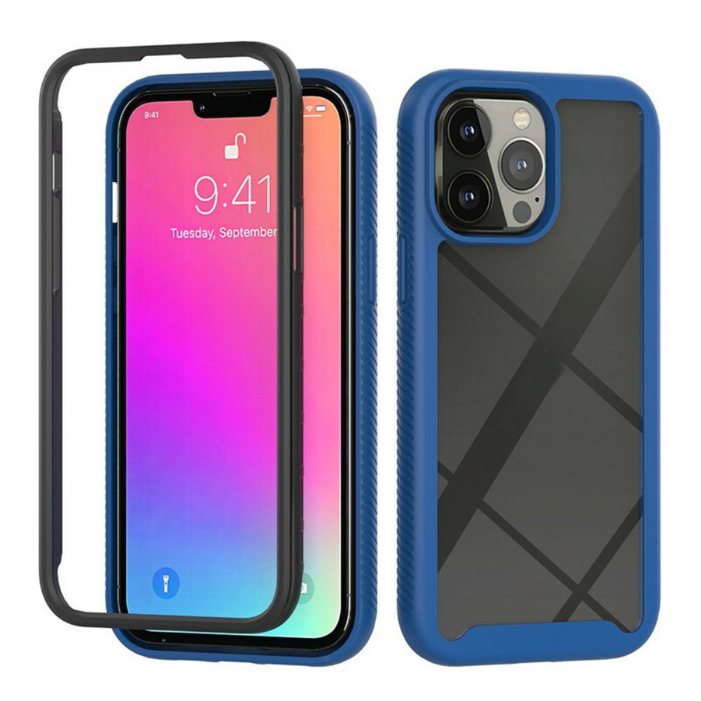 Telefoonhoesje voor iPhone 13 Pro Max Hybride Ontwerp Siliconen Randen