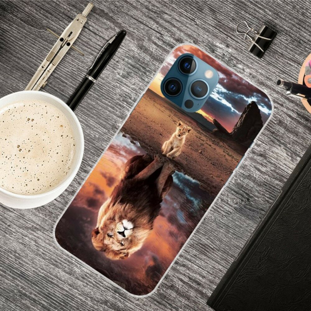 Telefoonhoesje voor iPhone 13 Pro Max Lion Cub Dream