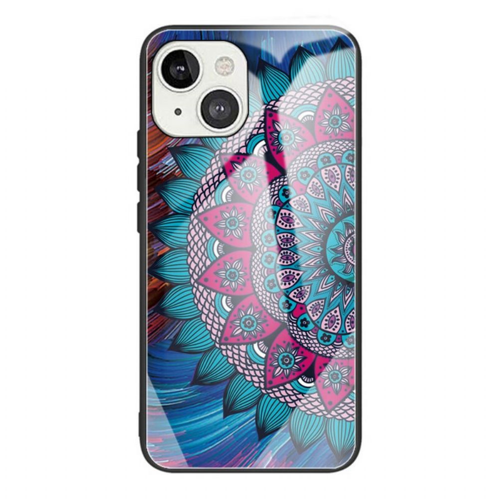 Telefoonhoesje voor iPhone 13 Pro Max Mandala Van Gehard Glas