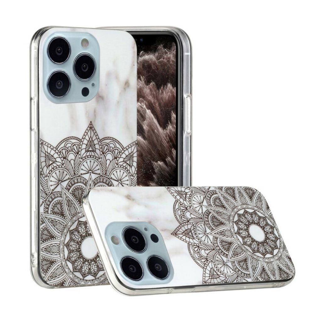 Telefoonhoesje voor iPhone 13 Pro Max Marmeren Mandala