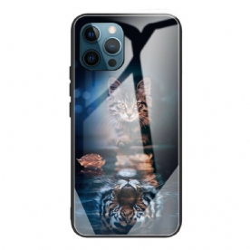 Telefoonhoesje voor iPhone 13 Pro Max Mijn Tijger Gehard Glas